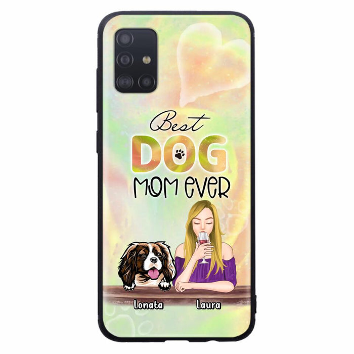 Custom Personalized Pet Mom Phone Case - Gift Idea For Dog/Cat Lovers/Pet Mom - Upto 4 Dogs/Cats - Best Dog Mom Ever - Case For iPhone/Samsung