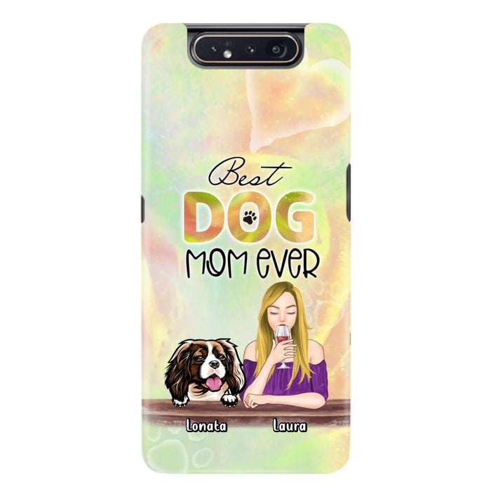 Custom Personalized Pet Mom Phone Case - Gift Idea For Dog/Cat Lovers/Pet Mom - Upto 4 Dogs/Cats - Best Dog Mom Ever - Case For iPhone/Samsung