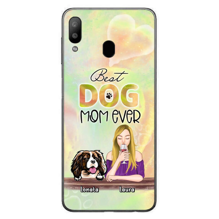 Custom Personalized Pet Mom Phone Case - Gift Idea For Dog/Cat Lovers/Pet Mom - Upto 4 Dogs/Cats - Best Dog Mom Ever - Case For iPhone/Samsung