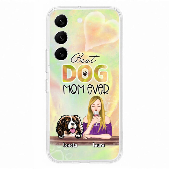 Custom Personalized Pet Mom Phone Case - Gift Idea For Dog/Cat Lovers/Pet Mom - Upto 4 Dogs/Cats - Best Dog Mom Ever - Case For iPhone/Samsung