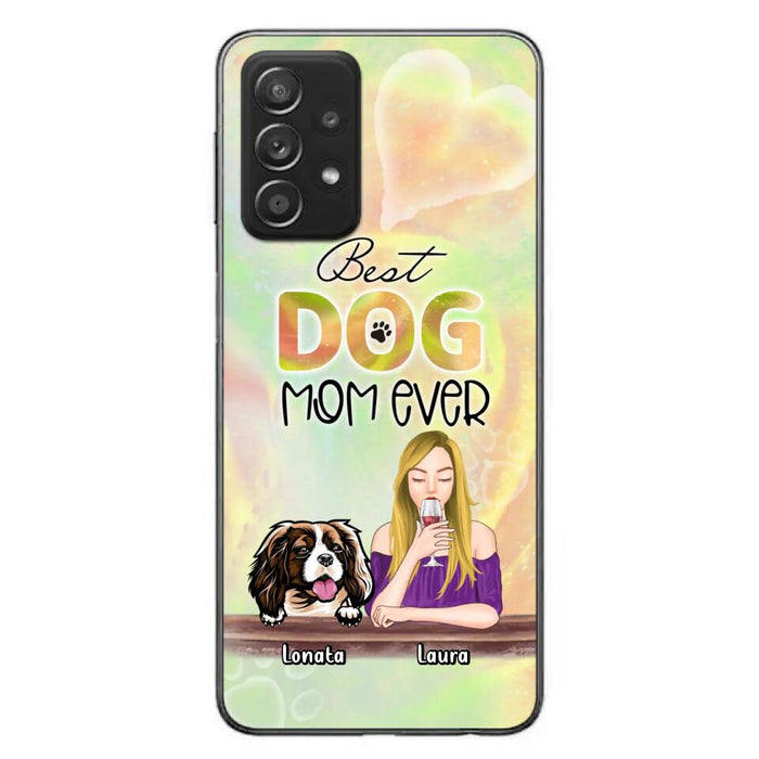 Custom Personalized Pet Mom Phone Case - Gift Idea For Dog/Cat Lovers/Pet Mom - Upto 4 Dogs/Cats - Best Dog Mom Ever - Case For iPhone/Samsung