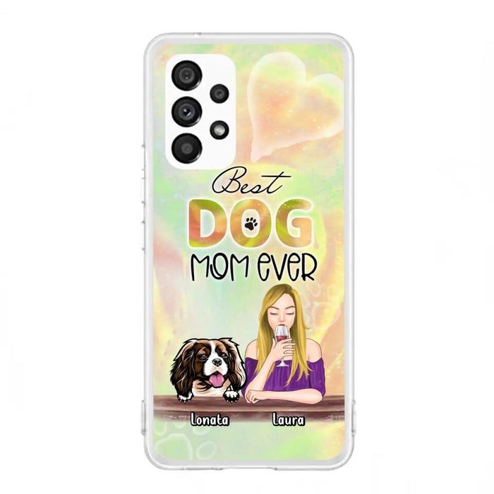 Custom Personalized Pet Mom Phone Case - Gift Idea For Dog/Cat Lovers/Pet Mom - Upto 4 Dogs/Cats - Best Dog Mom Ever - Case For iPhone/Samsung