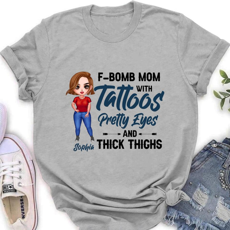 Personalized F-Bomb Mom Unisex T-shirt/Hoodie/Sweatshirt - Gift for Mother's Day - F-Bomb Mom With Tattoos