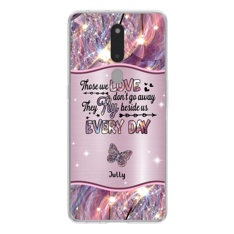 Personalized Memorial Butterfly Phone Case - Memorial Gift Idea - Up to 6 Butterflies - Those we Love Don't Go Away They Fly Beside Us Every Day - Case For Xiaomi/Oppo/Huawei