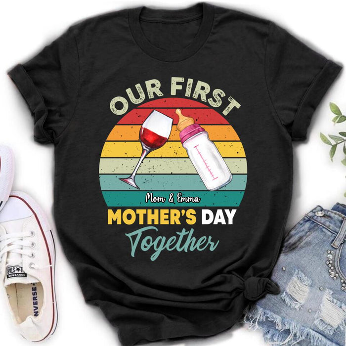 Custom Personalized Baby Onesie/T-Shirt - Mother's Day Gift Idea For Baby/Mom - Our First Mother's Day Together