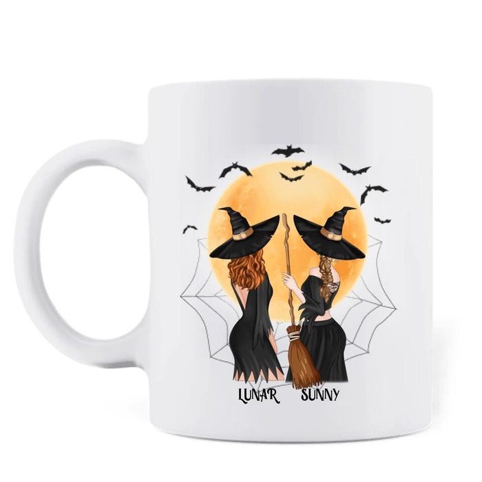 Custom Personalized Witches Mug - 2 Besties - Halloween Gift For Friends/Wiccan Decor/Pagan Decor