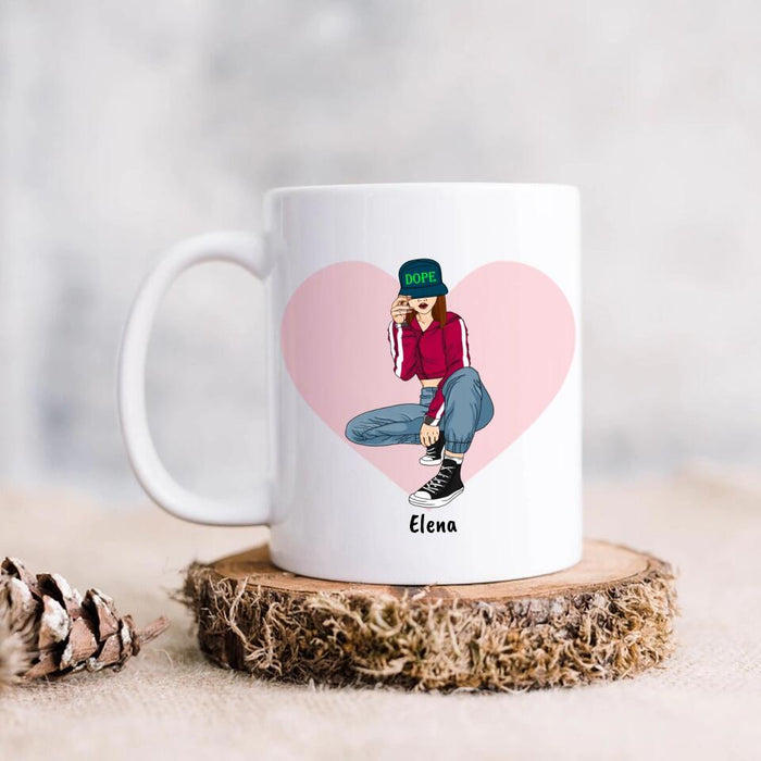 Custom Personalized Hip Hop Girl Coffee Mug - Gift For Hip hop Girl/ Birthday Gift