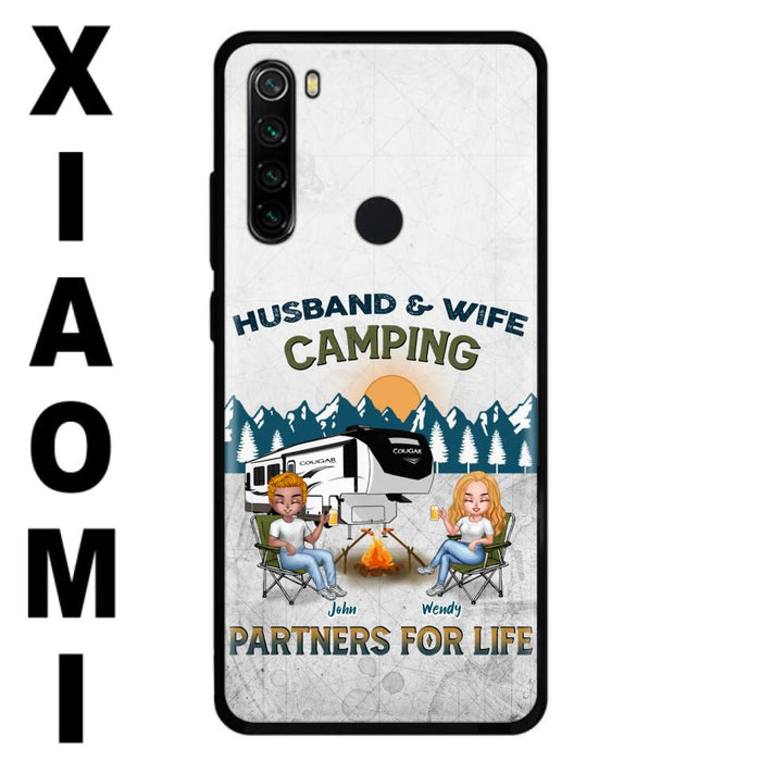 Custom Personalized Camping Friends/ Couple Phone Case For Xiaomi/ Oppo/ Huawei - Upto 7 People - Gift Idea For Friends/ Camping Lover - Husband & Wife Camping Partners For Life