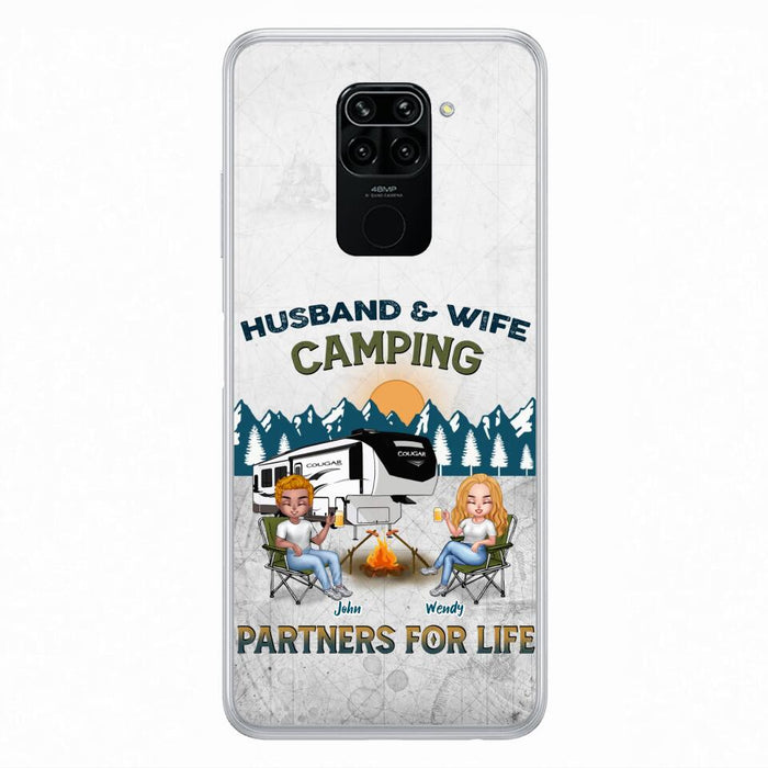 Custom Personalized Camping Friends/ Couple Phone Case For Xiaomi/ Oppo/ Huawei - Upto 7 People - Gift Idea For Friends/ Camping Lover - Husband & Wife Camping Partners For Life