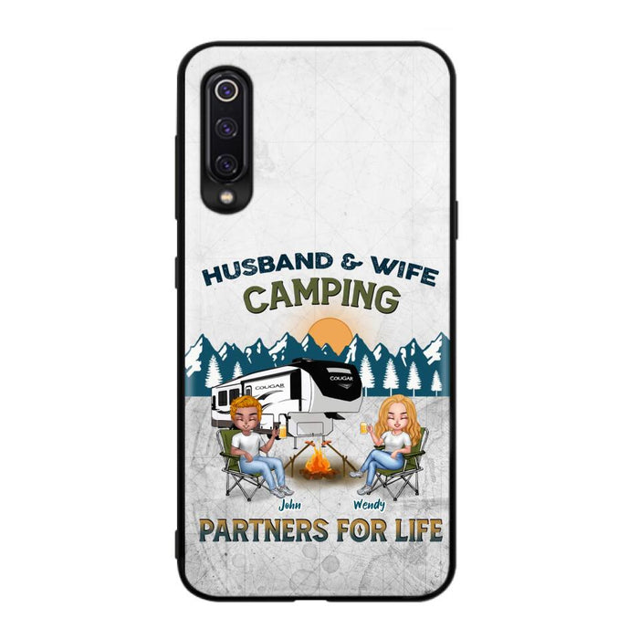 Custom Personalized Camping Friends/ Couple Phone Case For Xiaomi/ Oppo/ Huawei - Upto 7 People - Gift Idea For Friends/ Camping Lover - Husband & Wife Camping Partners For Life