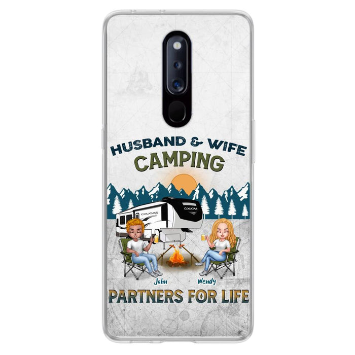 Custom Personalized Camping Friends/ Couple Phone Case For Xiaomi/ Oppo/ Huawei - Upto 7 People - Gift Idea For Friends/ Camping Lover - Husband & Wife Camping Partners For Life