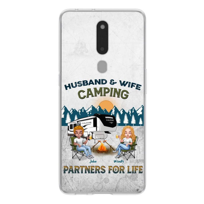 Custom Personalized Camping Friends/ Couple Phone Case For Xiaomi/ Oppo/ Huawei - Upto 7 People - Gift Idea For Friends/ Camping Lover - Husband & Wife Camping Partners For Life