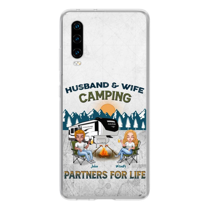 Custom Personalized Camping Friends/ Couple Phone Case For Xiaomi/ Oppo/ Huawei - Upto 7 People - Gift Idea For Friends/ Camping Lover - Husband & Wife Camping Partners For Life