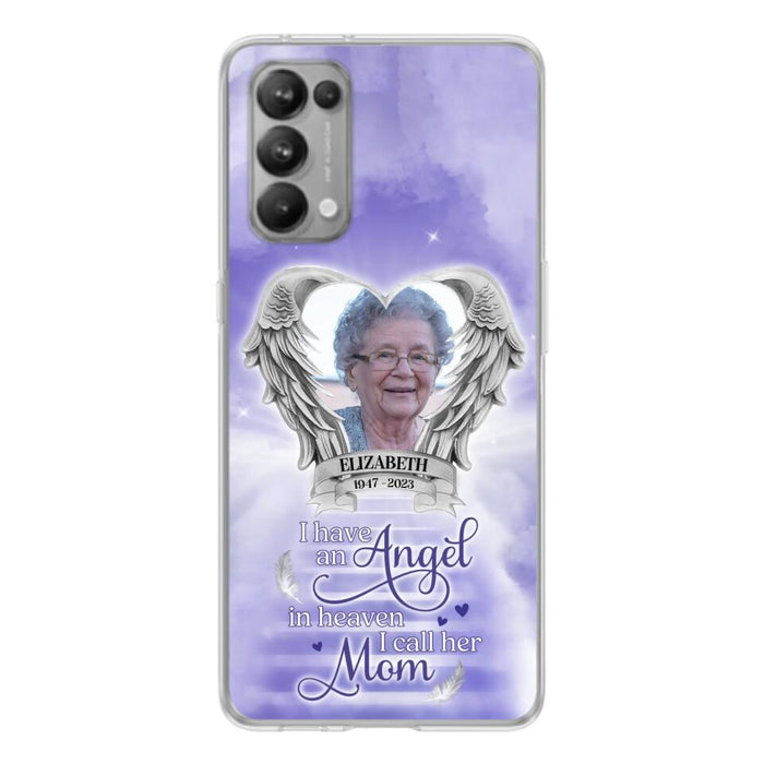 Custom Personalized Angel Mom Phone Case - Upload Photo - Memorial Gift Idea For Mom/ Mother's Day - I Have An Angel In Heaven I Call Her Mom - Case For Xiaomi/ Oppo/ Huawei