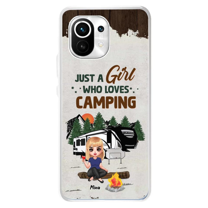 Custom Personalized Camping Girl Phone Case - Gift Idea For Camping Lover/ Mother's Day Gift - Just A Girl Who Loves Camping - Case For Xiaomi/ Oppo/ Huawei