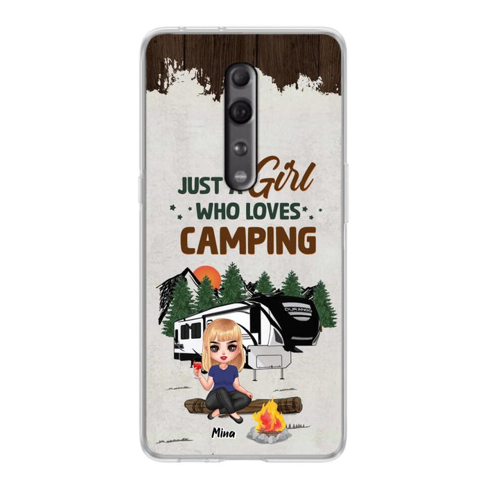 Custom Personalized Camping Girl Phone Case - Gift Idea For Camping Lover/ Mother's Day Gift - Just A Girl Who Loves Camping - Case For Xiaomi/ Oppo/ Huawei