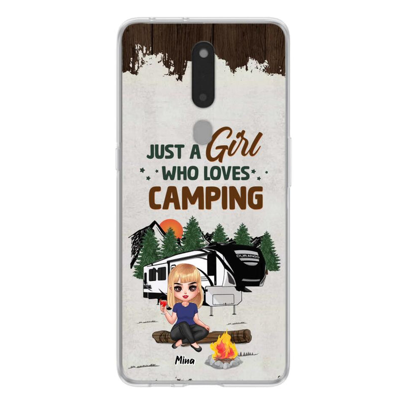 Custom Personalized Camping Girl Phone Case - Gift Idea For Camping Lover/ Mother's Day Gift - Just A Girl Who Loves Camping - Case For Xiaomi/ Oppo/ Huawei