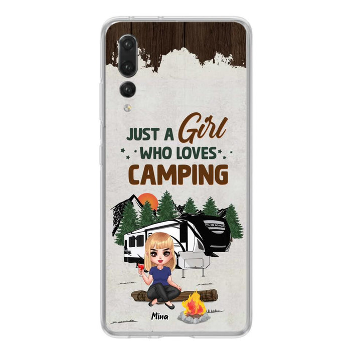 Custom Personalized Camping Girl Phone Case - Gift Idea For Camping Lover/ Mother's Day Gift - Just A Girl Who Loves Camping - Case For Xiaomi/ Oppo/ Huawei