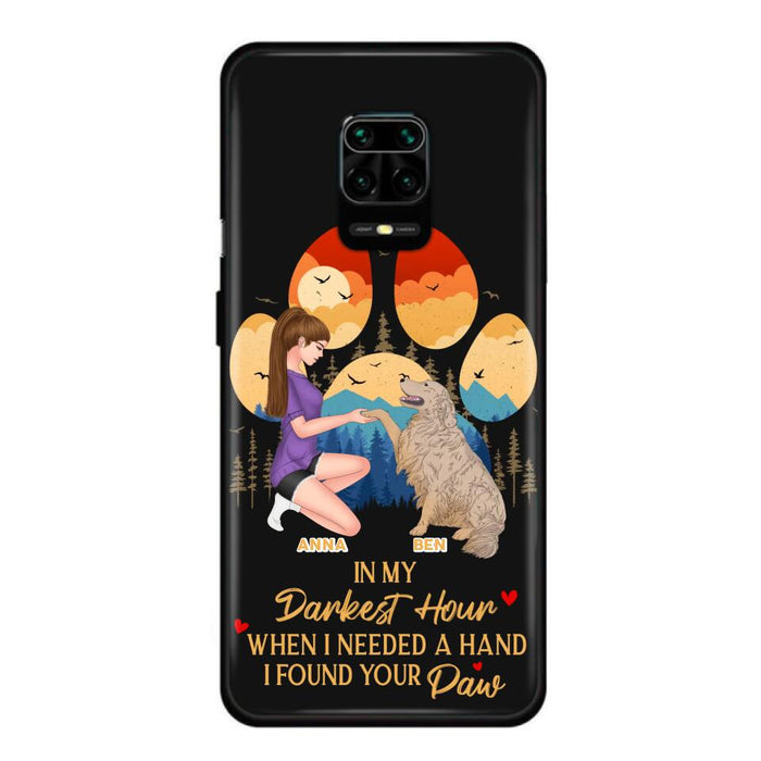 Custom Personalized Dog Mom Phone Case - Gift For Dog Mom/ Dog Lover/ Mother's Day Gift - In My Darkest Hour When I Needed A Hand I Found Your Paw - Case For Xiaomi/ Oppo/ Huawei