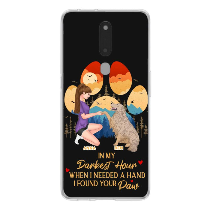 Custom Personalized Dog Mom Phone Case - Gift For Dog Mom/ Dog Lover/ Mother's Day Gift - In My Darkest Hour When I Needed A Hand I Found Your Paw - Case For Xiaomi/ Oppo/ Huawei