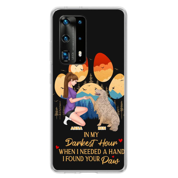 Custom Personalized Dog Mom Phone Case - Gift For Dog Mom/ Dog Lover/ Mother's Day Gift - In My Darkest Hour When I Needed A Hand I Found Your Paw - Case For Xiaomi/ Oppo/ Huawei