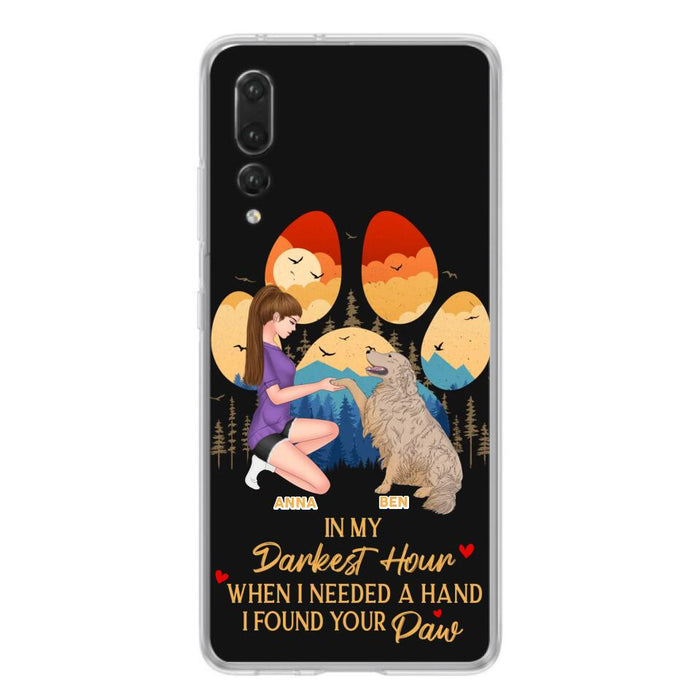 Custom Personalized Dog Mom Phone Case - Gift For Dog Mom/ Dog Lover/ Mother's Day Gift - In My Darkest Hour When I Needed A Hand I Found Your Paw - Case For Xiaomi/ Oppo/ Huawei