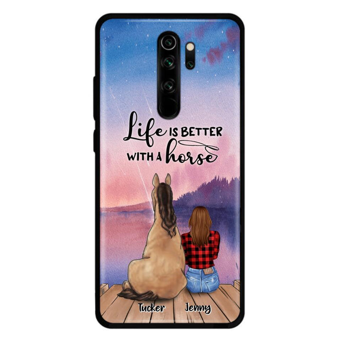 Personalized Horse/Dog Mom Phone Case For Huawei, Xiaomi and Oppo - Up to 2 Horses and 3 Dogs - Life is better with a horse - 9AGKN2