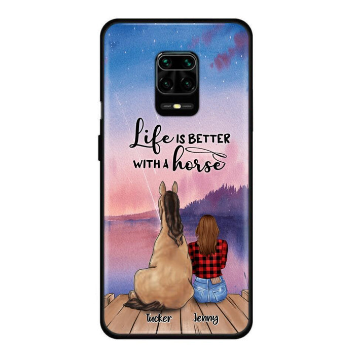 Personalized Horse/Dog Mom Phone Case For Huawei, Xiaomi and Oppo - Up to 2 Horses and 3 Dogs - Life is better with a horse - 9AGKN2