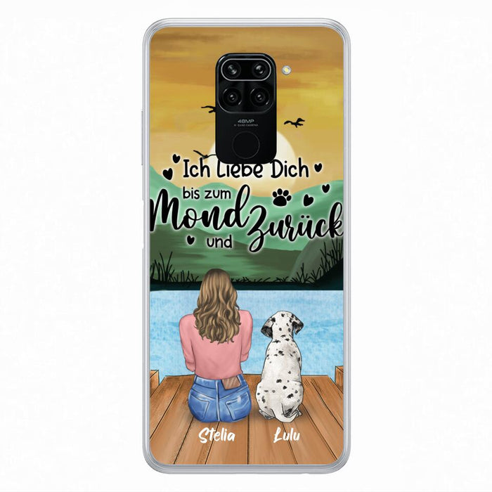 Custom Personalized Dog Mom Phone Case - Gifts For Dog Lover/ Mother's Day With Upto 5 Dogs - Ich Liebe Dich Bis Zum Mond Und Zurück - Case For Xiaomi/ Oppo/ Huawei