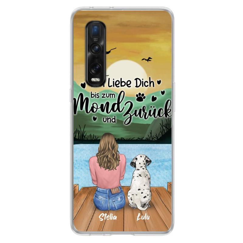 Personalized Dog Mom Phone Case - Mother's Day Gift For Dog Lover With Up to 5 Dogs - Ich Liebe Dich Bis Zum Mond Und Zurück - Case For Xiaomi/Oppo/Huawei