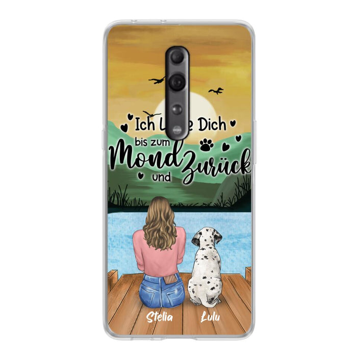 Custom Personalized Dog Mom Phone Case - Gifts For Dog Lover/ Mother's Day With Upto 5 Dogs - Ich Liebe Dich Bis Zum Mond Und Zurück - Case For Xiaomi/ Oppo/ Huawei