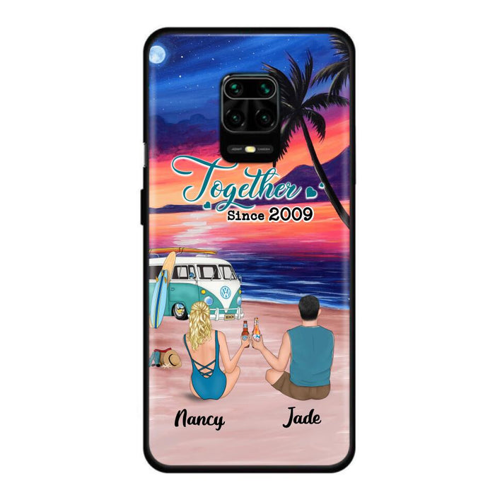 Personalized Beach Camping Phone Case - Gifts For Camping/Dog/Cat Lover With Up to 3 Kids And 3 Pets - This Is Our Happy Place - Case For Xiaomi, Huawei And Oppo