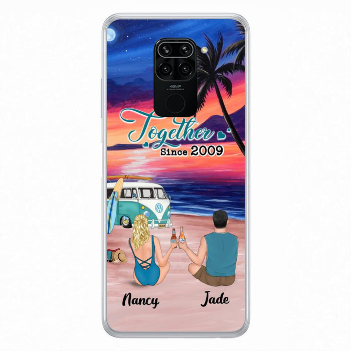 Personalized Beach Camping Phone Case - Gifts For Camping/Dog/Cat Lover With Up to 3 Kids And 3 Pets - This Is Our Happy Place - Case For Xiaomi, Huawei And Oppo