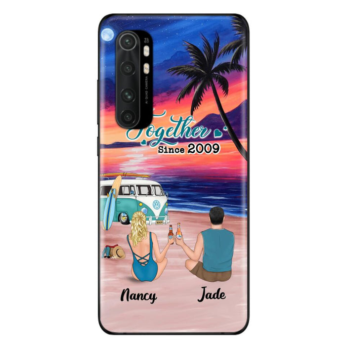 Personalized Beach Camping Phone Case - Gifts For Camping/Dog/Cat Lover With Up to 3 Kids And 3 Pets - This Is Our Happy Place - Case For Xiaomi, Huawei And Oppo