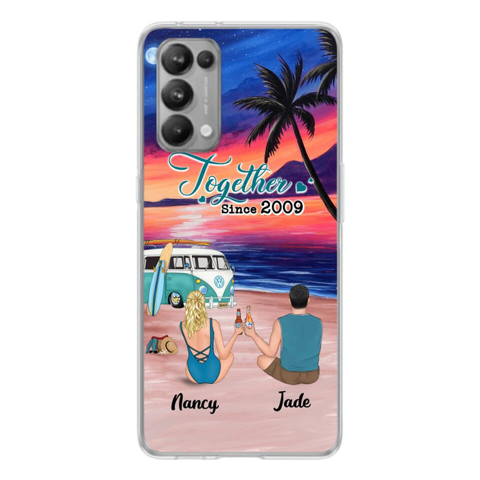 Personalized Beach Camping Phone Case - Gifts For Camping/Dog/Cat Lover With Up to 3 Kids And 3 Pets - This Is Our Happy Place - Case For Xiaomi, Huawei And Oppo