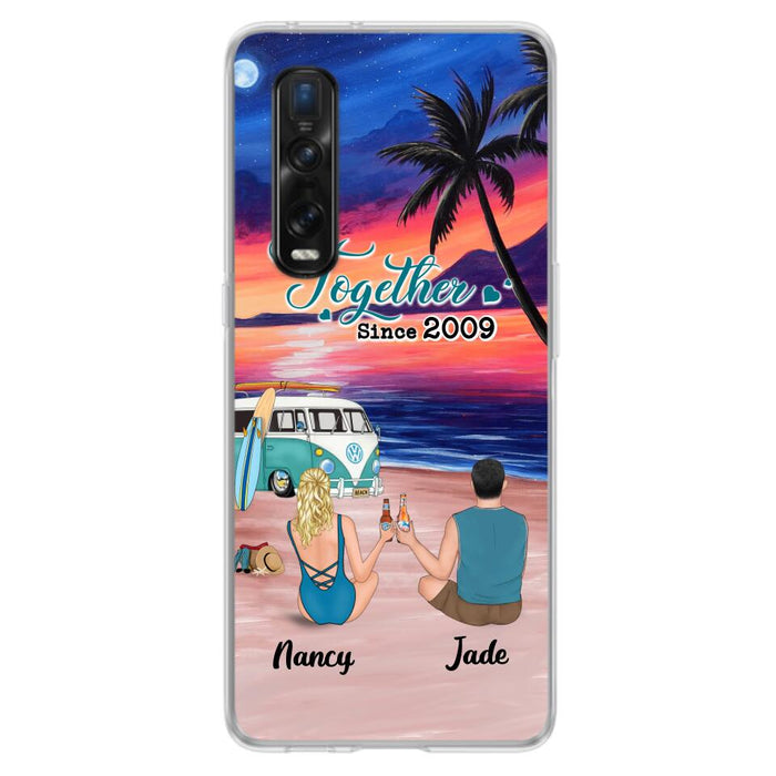 Personalized Beach Camping Phone Case - Gifts For Camping/Dog/Cat Lover With Up to 3 Kids And 3 Pets - This Is Our Happy Place - Case For Xiaomi, Huawei And Oppo