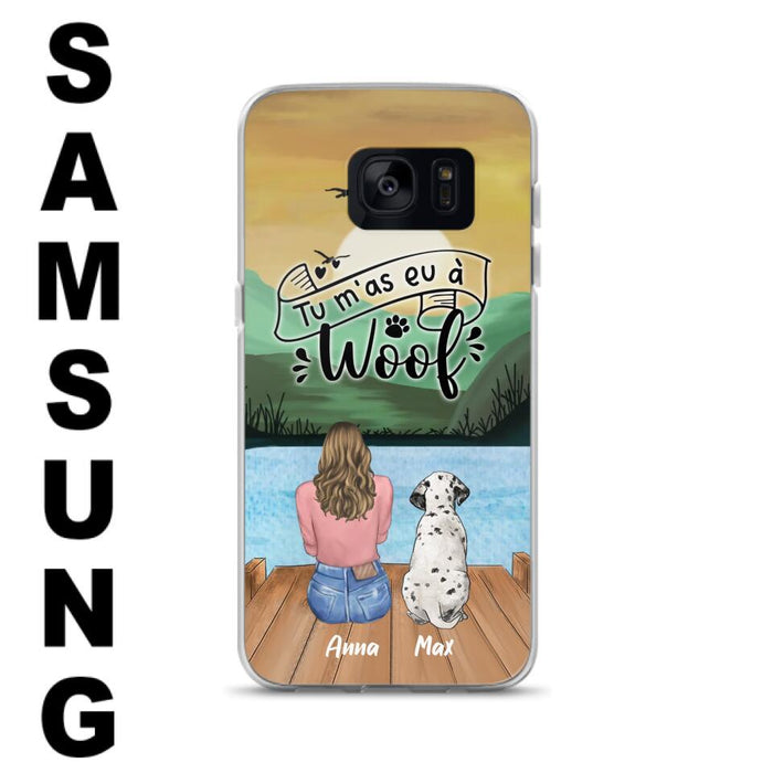 Custom Personalized Dog Mom Phone Case - Gifts For Dog Lover/ Mother's Day With Upto 5 Dogs - Tu m'á eu à Woof