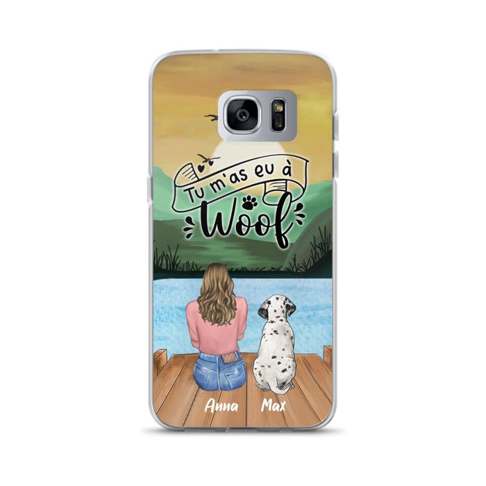 Custom Personalized Dog Mom Phone Case - Gifts For Dog Lover/ Mother's Day With Upto 5 Dogs - Tu m'á eu à Woof