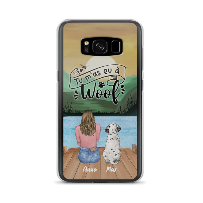 Custom Personalized Dog Mom Phone Case - Gifts For Dog Lover/ Mother's Day With Upto 5 Dogs - Tu m'á eu à Woof