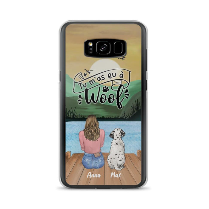 Custom Personalized Dog Mom Phone Case - Gifts For Dog Lover/ Mother's Day With Upto 5 Dogs - Tu m'á eu à Woof