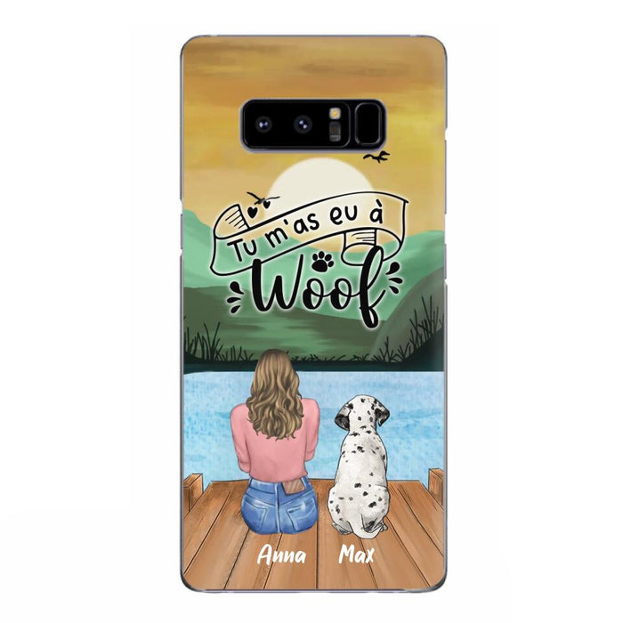 Custom Personalized Dog Mom Phone Case - Gifts For Dog Lover/ Mother's Day With Upto 5 Dogs - Tu m'á eu à Woof