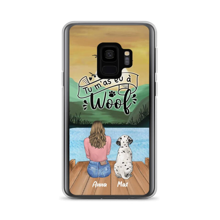 Custom Personalized Dog Mom Phone Case - Gifts For Dog Lover/ Mother's Day With Upto 5 Dogs - Tu m'á eu à Woof