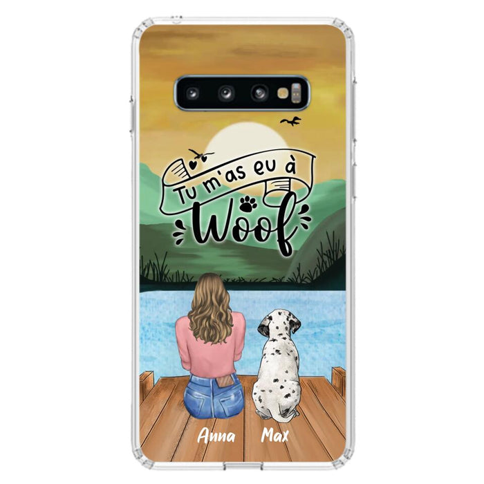 Custom Personalized Dog Mom Phone Case - Gifts For Dog Lover/ Mother's Day With Upto 5 Dogs - Tu m'á eu à Woof