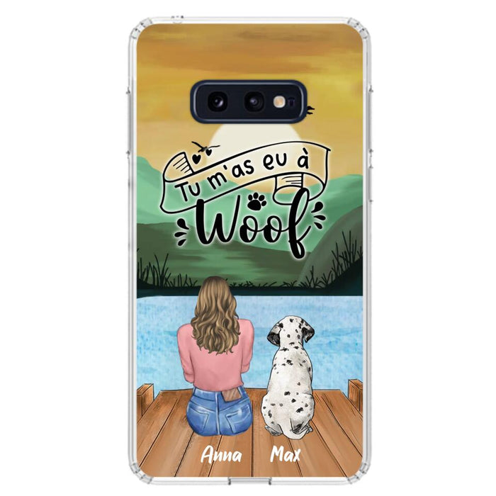 Custom Personalized Dog Mom Phone Case - Gifts For Dog Lover/ Mother's Day With Upto 5 Dogs - Tu m'á eu à Woof