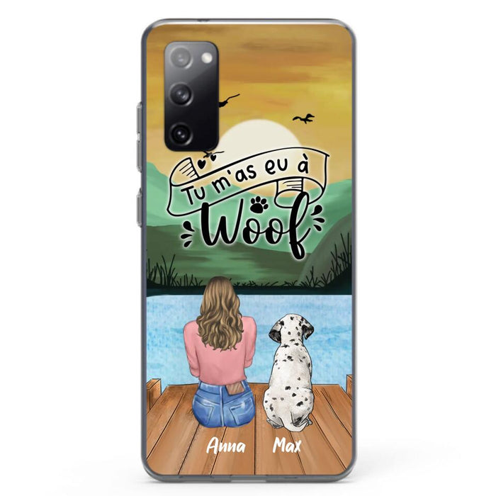 Custom Personalized Dog Mom Phone Case - Gifts For Dog Lover/ Mother's Day With Upto 5 Dogs - Tu m'á eu à Woof