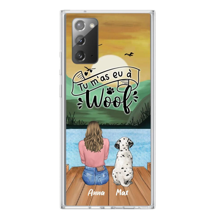 Custom Personalized Dog Mom Phone Case - Gifts For Dog Lover/ Mother's Day With Upto 5 Dogs - Tu m'á eu à Woof