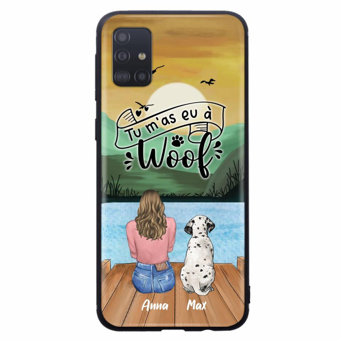 Custom Personalized Dog Mom Phone Case - Gifts For Dog Lover/ Mother's Day With Upto 5 Dogs - Tu m'á eu à Woof