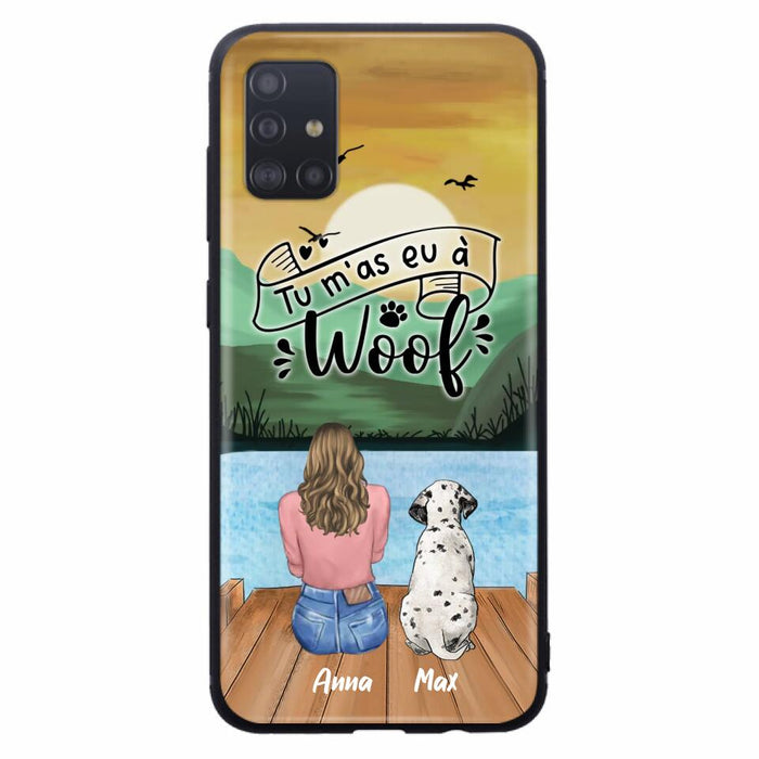 Custom Personalized Dog Mom Phone Case - Gifts For Dog Lover/ Mother's Day With Upto 5 Dogs - Tu m'á eu à Woof