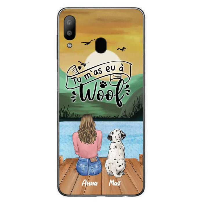 Custom Personalized Dog Mom Phone Case - Gifts For Dog Lover/ Mother's Day With Upto 5 Dogs - Tu m'á eu à Woof