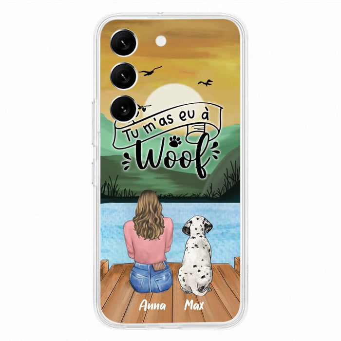 Custom Personalized Dog Mom Phone Case - Gifts For Dog Lover/ Mother's Day With Upto 5 Dogs - Tu m'á eu à Woof